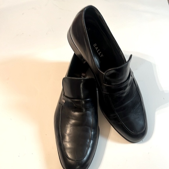 Bally Baltoro Parawet LOGO Style Black Leather Loafers Sz 9US Men Switzerland main image 5